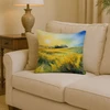 Nebraska Goldenrod in Watercolor Throw Pillow 14" x 14" DAC1682 product image at NuMercy 2
