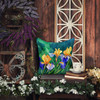 Tennessee Iris in Watercolor Throw Pillow 14" x 14" DAC1706 product image at NuMercy 5