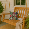 Dapple Dachshund Christmas Poinsettias Throw Pillow 14" x 14" product image at NuMercy 3