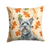 Gray Skye Terrier Heirloom Fall Throw Pillow 14" x 14" product image at NuMercy