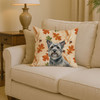 Gray Skye Terrier Heirloom Fall Throw Pillow 14" x 14" product image at NuMercy 2