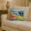 Massachusetts Mayflowers in Watercolor Throw Pillow 14" x 14" DAC1668 product image at NuMercy 2