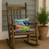 Massachusetts Mayflowers in Watercolor Throw Pillow 14" x 14" DAC1668 product image at NuMercy 4
