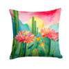 Arizona Saguaro Cactus Blossom in Watercolor Throw Pillow 14" x 14" DAC1625 product image at NuMercy
