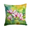 Mississippi Magnolia in Watercolor Throw Pillow 14" x 14" DAC1675 product image at NuMercy