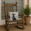 Black Italian Greyhound Coastal Sea Glass Throw Pillow 14" x 14" product image at NuMercy 4