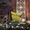 Nebraska Goldenrod in Watercolor Throw Pillow 14" x 14" DAC1681 product image at NuMercy 5