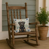 Brindle Bouvier des Flandres Coastal Sea Glass Throw Pillow 14" x 14" product image at NuMercy 4