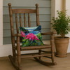 Washington Coast Rhododendrons in Watercolor Throw Pillow 14" x 14" product image at NuMercy 4