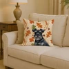 Black Miniature Schnauzer Heirloom Fall Throw Pillow 14" x 14" product image at NuMercy 2