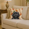 Black Lhasa Apso Heirloom Fall Throw Pillow 14" x 14" product image at NuMercy 2