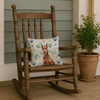 Red Doberman Pinscher Coastal Sea Glass Throw Pillow 14" x 14" product image at NuMercy 4