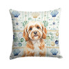 Cavapoo Coastal Sea Glass Throw Pillow 14" x 14" product image at NuMercy