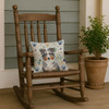 Blue Merle American Shepherd Coastal Sea Glass Throw Pillow 14" x 14" product image at NuMercy 4