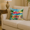 Hawaii Hawaiian Hibiscus in Watercolor Throw Pillow 14" x 14" DAC1643 product image at NuMercy 2