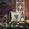 Brindle English Mastiff Coastal Sea Glass Throw Pillow 14" x 14" product image at NuMercy 7
