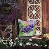 New Jersey Violet in Watercolor Throw Pillow 14" x 14" DAC1687 product image at NuMercy 5