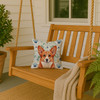 Red Cardigan Welsh Corgi Coastal Sea Glass Throw Pillow 14" x 14" product image at NuMercy 3
