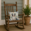 Blue Merle Border Collie Coastal Sea Glass Throw Pillow 14" x 14" product image at NuMercy 4