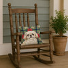 Cream Pekingese Christmas Poinsettias Throw Pillow 14" x 14" product image at NuMercy 4