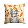 Blue Merle American Shepherd Heirloom Fall Throw Pillow 14" x 14" product image at NuMercy