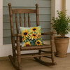 Maryland Black-Eyed Susans in Watercolor Throw Pillow 14" x 14" DAC1666 product image at NuMercy 4