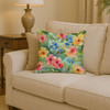 Alaska Forget-me-nots in Watercolor Throw Pillow 14" x 14" DAC1624 product image at NuMercy 2