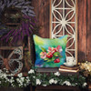 Arkansas Apple Blossom in Watercolor Throw Pillow 14" x 14" DAC1628 product image at NuMercy 5