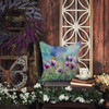 South Dakota Pasque Flowers in Watercolor Throw Pillow 14" x 14" product image at NuMercy 5