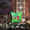 Vermont Red Clover in Watercolor Throw Pillow 14" x 14" product image at NuMercy 5