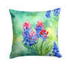 Texas Bluebonnets in Watercolor Throw Pillow 14" x 14" DAC1709 product image at NuMercy