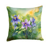 Colorado Rocky Mountain Columbine in Watercolor Throw Pillow 14" x 14" DAC1631 product image at NuMercy