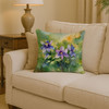 Colorado Rocky Mountain Columbine in Watercolor Throw Pillow 14" x 14" DAC1631 product image at NuMercy 2