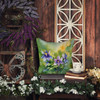 Colorado Rocky Mountain Columbine in Watercolor Throw Pillow 14" x 14" DAC1631 product image at NuMercy 5
