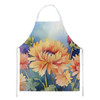Chrysanthemums in Watercolor Cooking Kitchen Apron DAC1551 product image at NuMercy