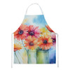 Gerbera Daisies in Watercolor Cooking Kitchen Apron DAC1571 product image at NuMercy