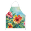 Hawaii Hawaiian Hibiscus in Watercolor Cooking Kitchen Apron DAC1641 product image at NuMercy