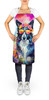 Border Collie Hippie Dawg Cooking Kitchen Apron product image at NuMercy 2