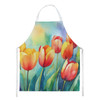 Tulips in Watercolor Cooking Kitchen Apron DAC1619 product image at NuMercy