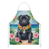 Black Pug Luau Cooking Kitchen Apron product image at NuMercy