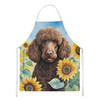 Chocolate Poodle in Sunflowers Cooking Kitchen Apron DAC6140 product image at NuMercy