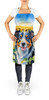 Border Collie in Sunflowers Cooking Kitchen Apron DAC6032 product image at NuMercy 2