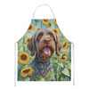 Wirehaired Pointing Griffon in Sunflowers Cooking Kitchen Apron product image at NuMercy