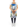 White Poodle Luau Cooking Kitchen Apron DAC6495 product image at NuMercy 5