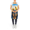 Black and Tan Coonhound in Sunflowers Cooking Kitchen Apron product image at NuMercy 5