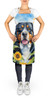 Greater Swiss Mountain Dog in Sunflowers Cooking Kitchen Apron product image at NuMercy 2