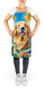 Golden Retriever in Sunflowers Cooking Kitchen Apron product image at NuMercy 2