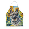 Norwegian Elkhound in Sunflowers Cooking Kitchen Apron product image at NuMercy