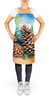 Maine White Pine Cone and Tassels in Watercolor Cooking Kitchen Apron DAC1665 product image at NuMercy 2