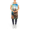 Maine White Pine Cone and Tassels in Watercolor Cooking Kitchen Apron DAC1665 product image at NuMercy 5